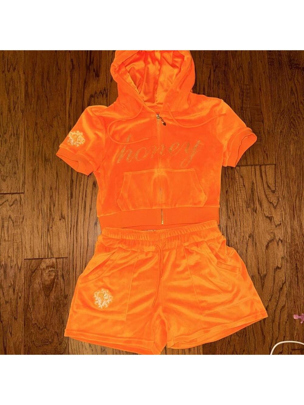 Honey Women's Orange Joggers-tracksuit
